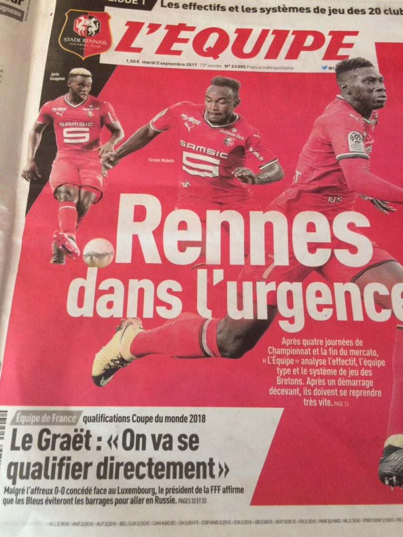 Stade Rennais : Le groupe rennais pour affronter l'OGC Nice